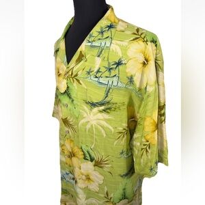 SUMMER READY TOMMY BAHAMA SILK HAWAIIAN CAMP SHIRT SZ XXL